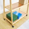 Solid Wood A-Shaped Garment Rack-White+Natural