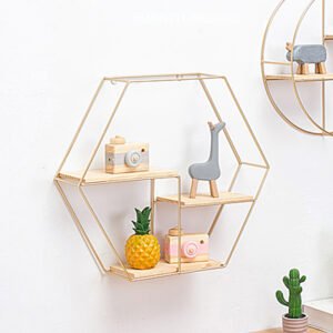 INS Style Metal Wall Hang Metal Decor Rack-Gold