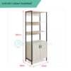 Metal Frame Cabinet Bookshelf-Dark Wenge