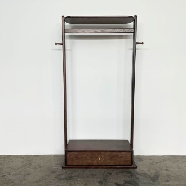 331-GESSO-LIVE-1.jpg Wooden Garment Rack With 1 Drawer-Walnut