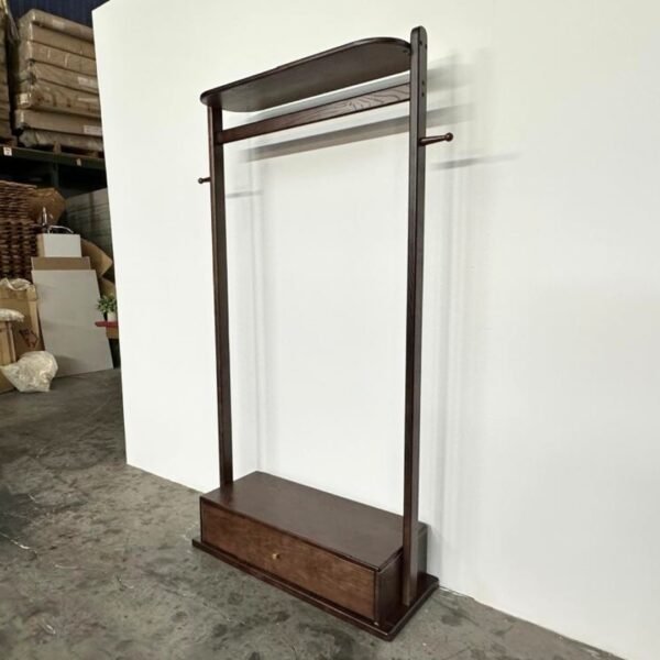 331-GESSO-LIVE-2.jpg Wooden Garment Rack With 1 Drawer-Walnut