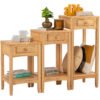 High Multi Purpose Rack Side Table-Natural