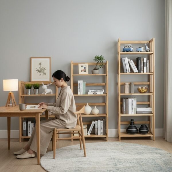 Solid Wood Storage Rack-Natural