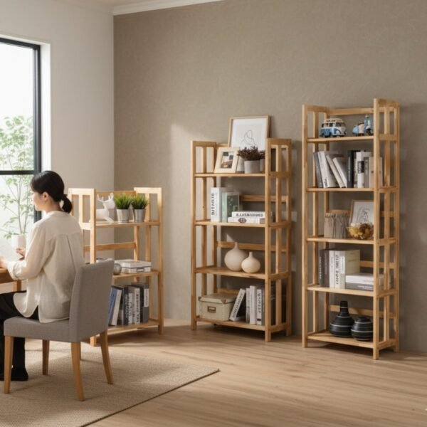 Solid Wood Storage Rack-Natural