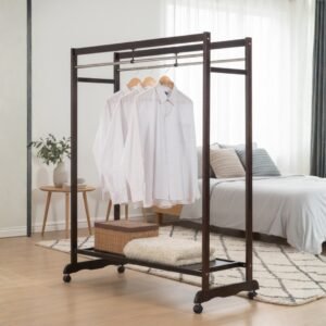 ATSUTA-150-CAPP-2-1.jpg 120cm Solid Wood Garment Rack-Cappuccino