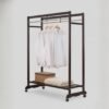120cm Solid Wood Garment Rack-Cappuccino