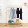 120cm Solid Wood Garment Rack-Natural
