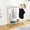 120cm Solid Wood Garment Rack-Natural