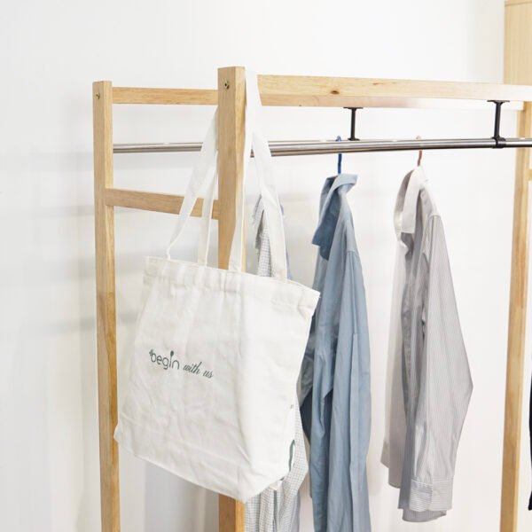 120cm Solid Wood Garment Rack-Natural