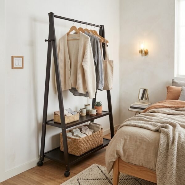ATSUTA-CAPP-.jpg Wooden A-Shaped Garment Rack-Cappuccino