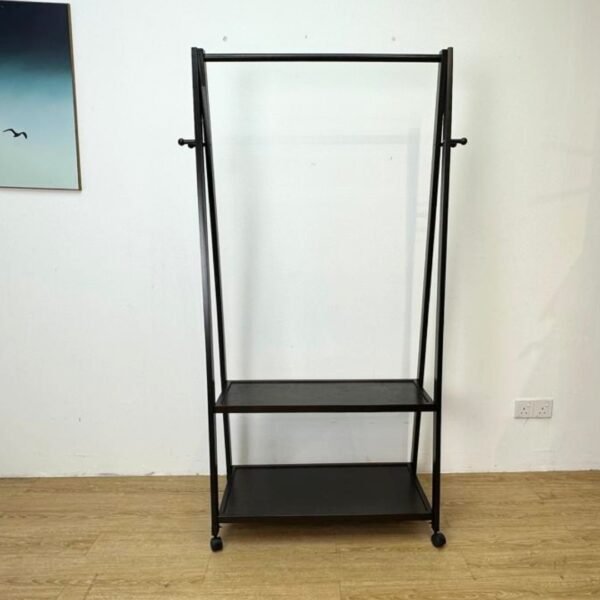 ATSUTA-CAPP-1.jpg Wooden A-Shaped Garment Rack-Cappuccino