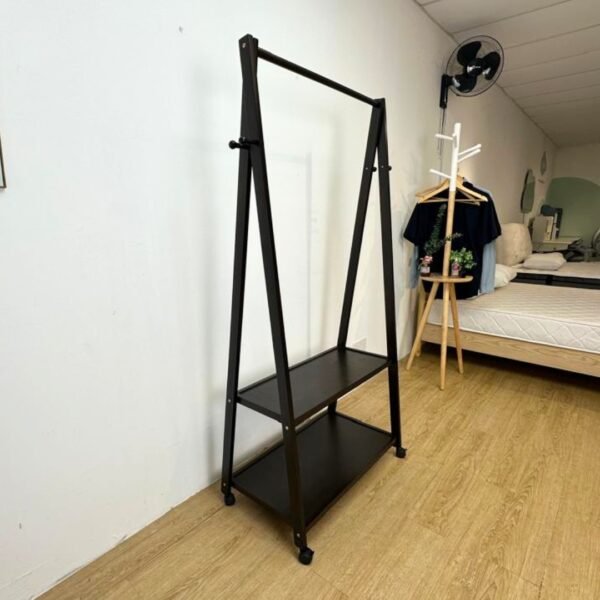 ATSUTA-CAPP-2.jpg Wooden A-Shaped Garment Rack-Cappuccino