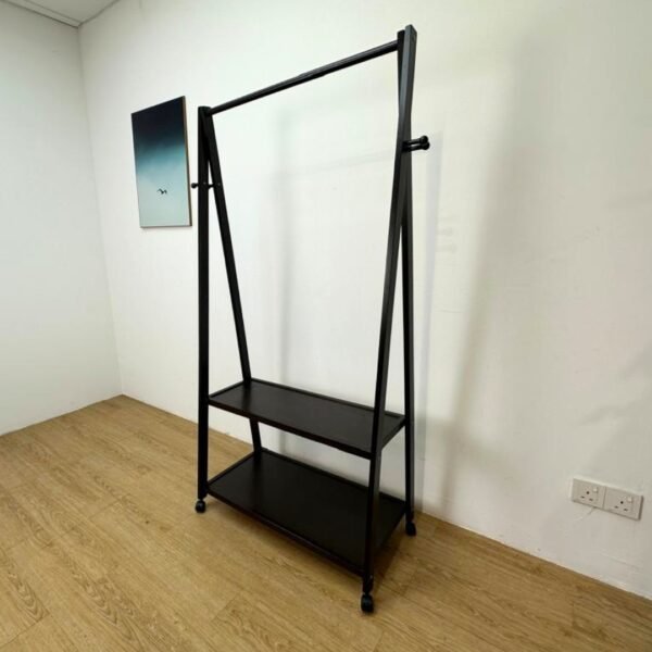 ATSUTA-CAPP-3.jpg Wooden A-Shaped Garment Rack-Cappuccino