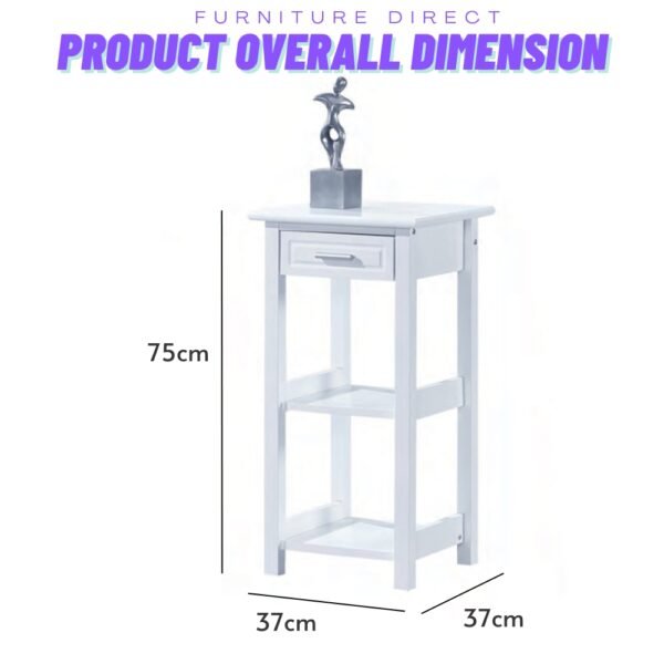 75cm Storage Rack-White
