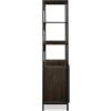 Metal Frame Cabinet Bookshelf-Dark Wenge