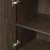 Metal Frame Cabinet Bookshelf-Dark Wenge
