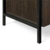 Metal Frame Cabinet Bookshelf-Dark Wenge