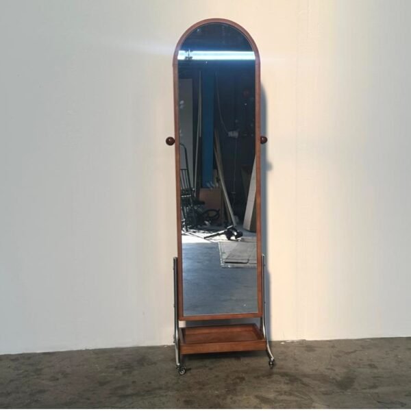 Portable Wooden Standing Mirror-Walnut
