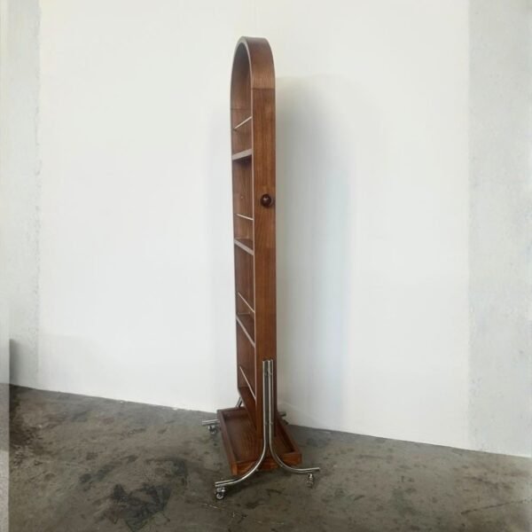 Portable Wooden Standing Mirror-Walnut