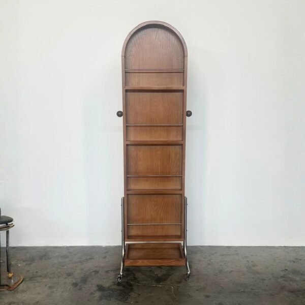 Portable Wooden Standing Mirror-Walnut