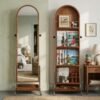 Portable Wooden Standing Mirror-Walnut