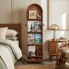 Portable Wooden Standing Mirror-Walnut