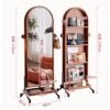 Portable Wooden Standing Mirror-Walnut