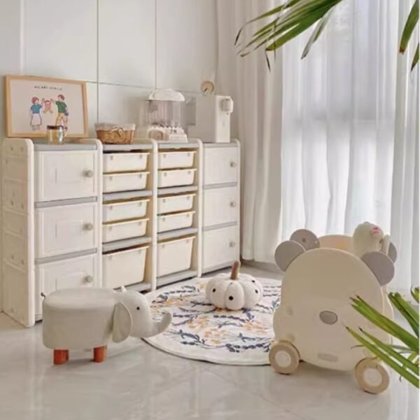 Bear Children Storage Trolley-Brown