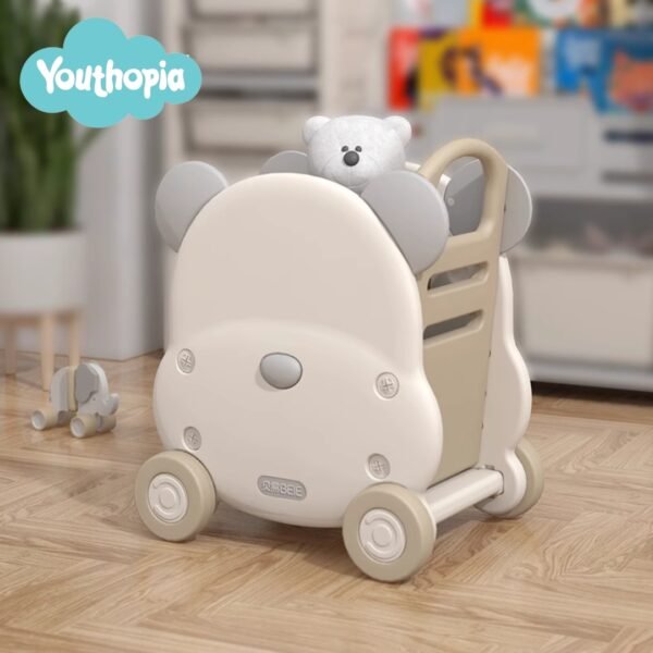 Bear Children Storage Trolley-Brown
