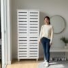 BELLA-WHITE-MAIN-2.jpg 4 Door High Wooden Shoe Cabinet-White
