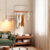 Wooden Garment Rack -Walnut