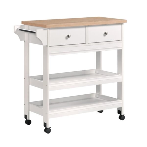 Kitchen Cart Trolley-White