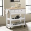 Kitchen Cart Trolley-White