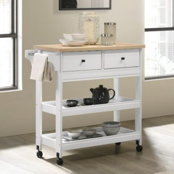 Kitchen Cart Trolley-White