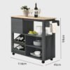 Kitchen Cart Trolley-Grey