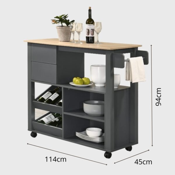 Kitchen Cart Trolley-Grey