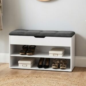 80CM Storage Shoe Rack-White