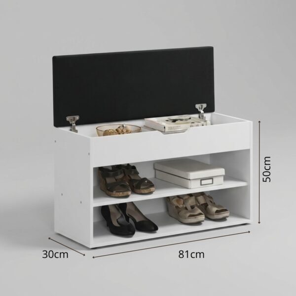 80CM Storage Shoe Rack-White