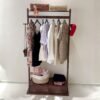 GESSO-RACK-4.jpg Wooden Garment Rack With 1 Drawer-Walnut