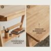 [Package] ODENSE 2 In 1 120cm Wooden Study Desk Set-Natural