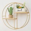 Ins style Metal Round Decor Rack-Gold