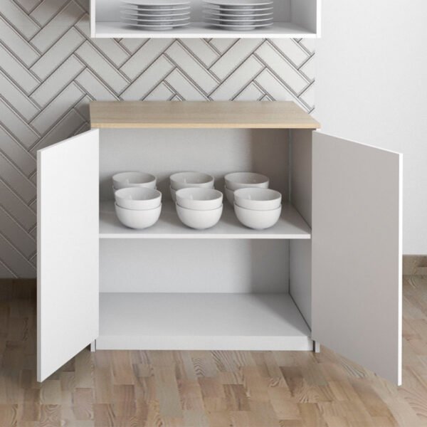 [Package] LUNA 4 in 1 Melamine Kitchen Cabinet Package-White