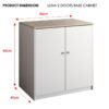 [Package] LUNA 4 in 1 Melamine Kitchen Cabinet Package-White