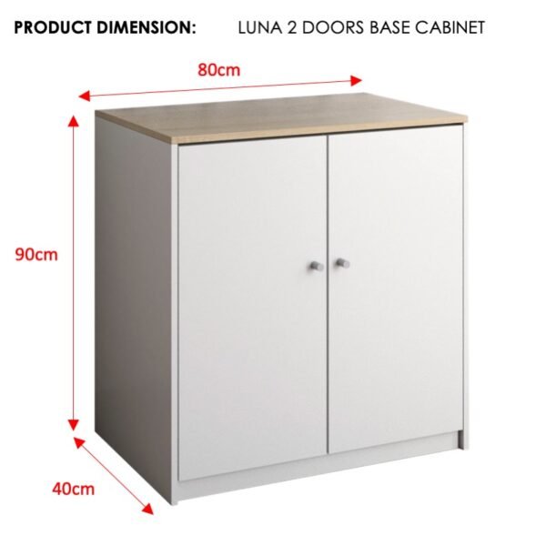[Package] LUNA 4 in 1 Melamine Kitchen Cabinet Package-White