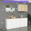 [Package] LUNA 4 in 1 Melamine Kitchen Cabinet Package-White