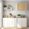 [Package] LUNA 4 in 1 Melamine Kitchen Cabinet Package-White