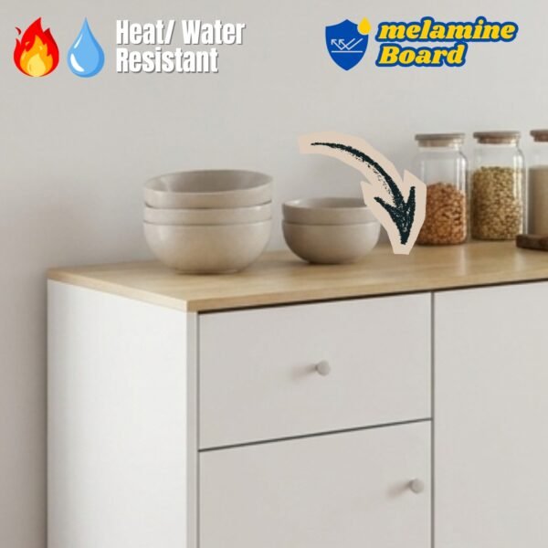 [Package] LUNA 4 in 1 Melamine Kitchen Cabinet Package-White