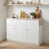 [Package] LUNA 4 in 1 Melamine Kitchen Cabinet Package-White