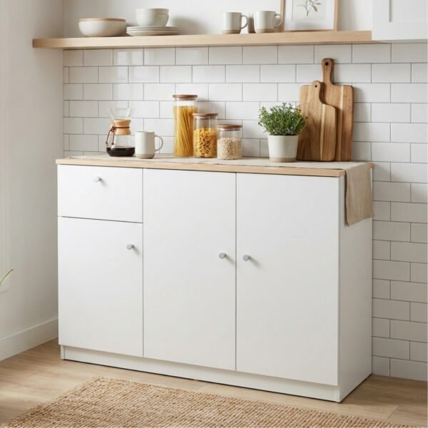 [Package] LUNA 4 in 1 Melamine Kitchen Cabinet Package-White