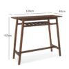 107cm Wooden Bar Table-Medium Brown